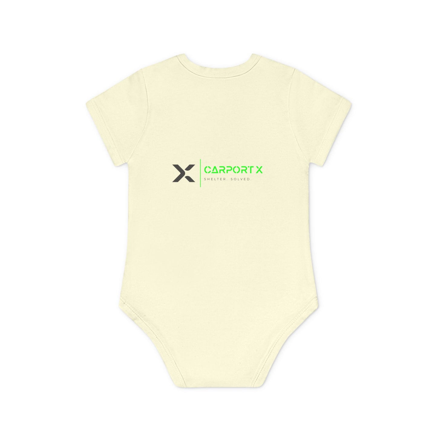 CarportX Baby Bodysuit — Carport X Logo Organic Short-Sleeve Infant Onesie