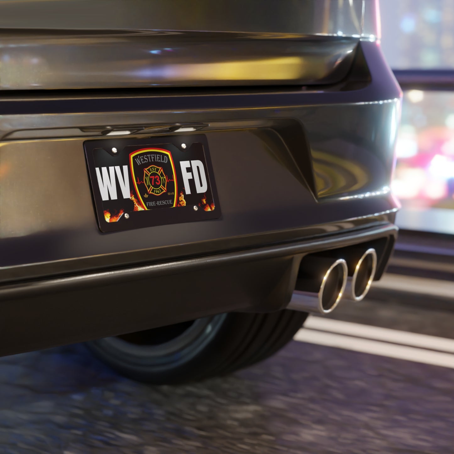 WVFD Flames Vanity Plate