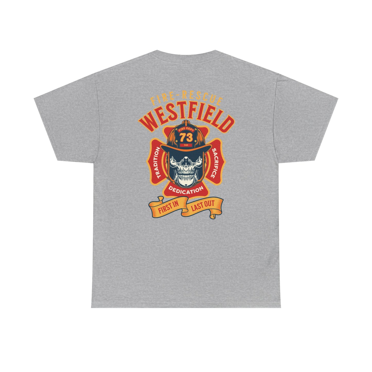WVFD FF Skull Tee – Unisex Heavy Cotton Shirt with Brave Design