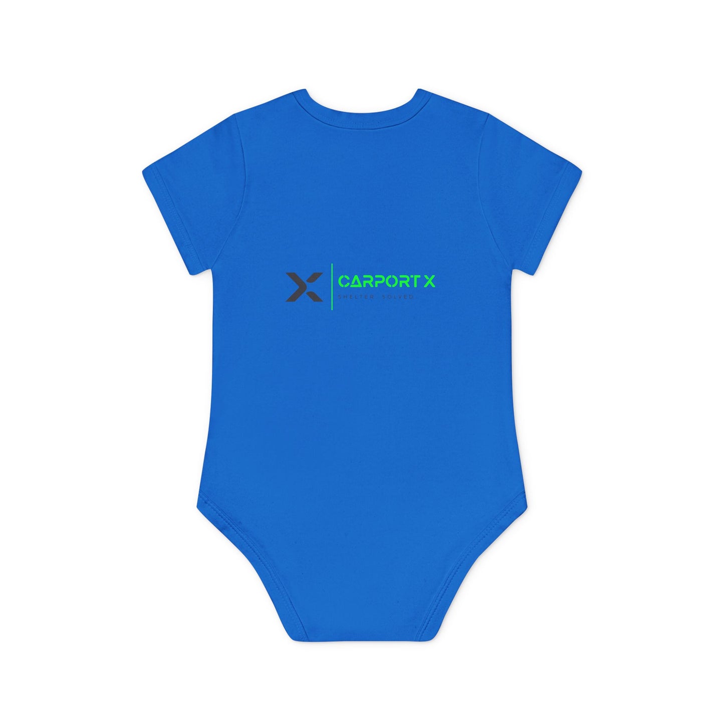 CarportX Baby Bodysuit — Carport X Logo Organic Short-Sleeve Infant Onesie