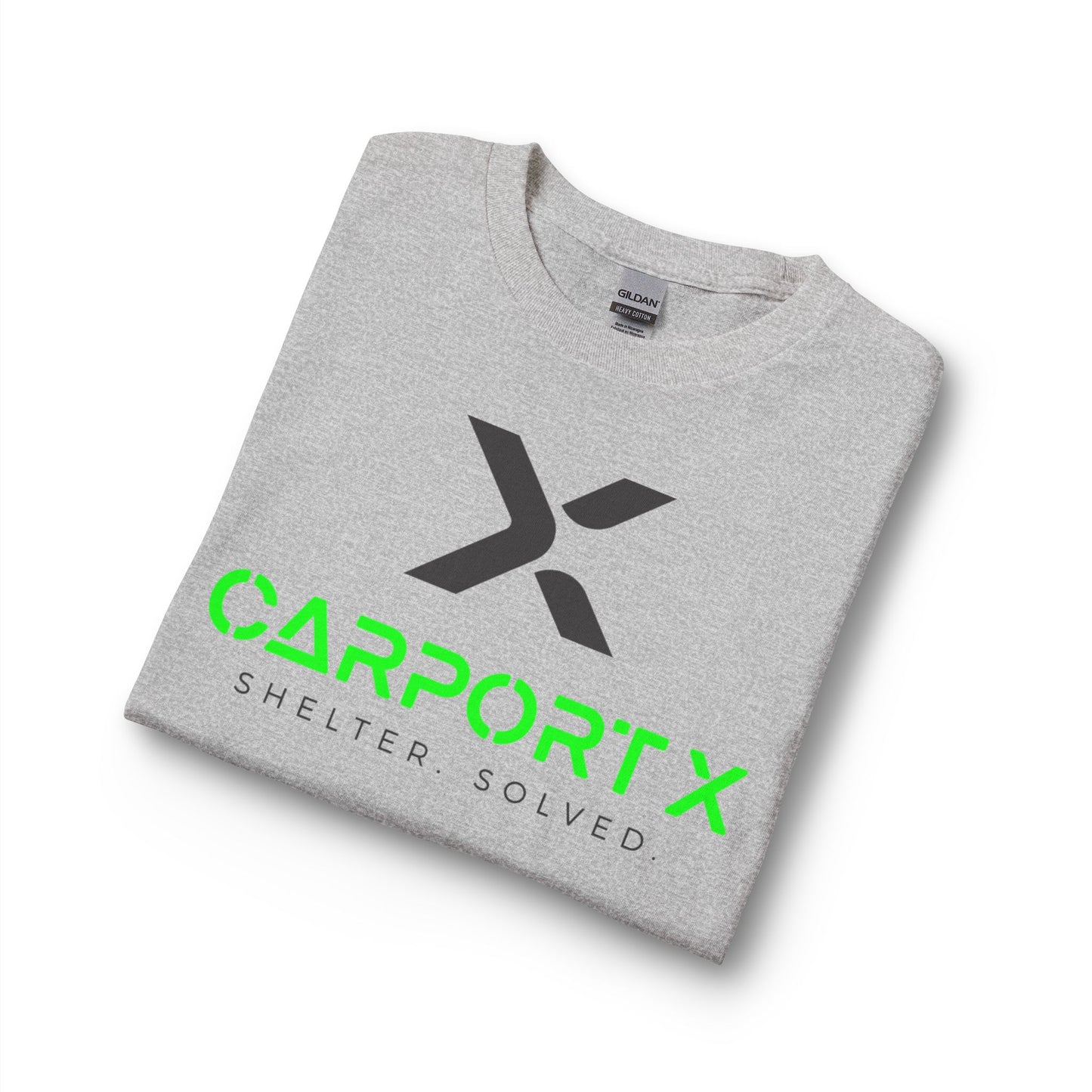 CarportX Logo Long Sleeve T-Shirt — 'CarportX Shelter Solved' Graphic Tee - Black Logo